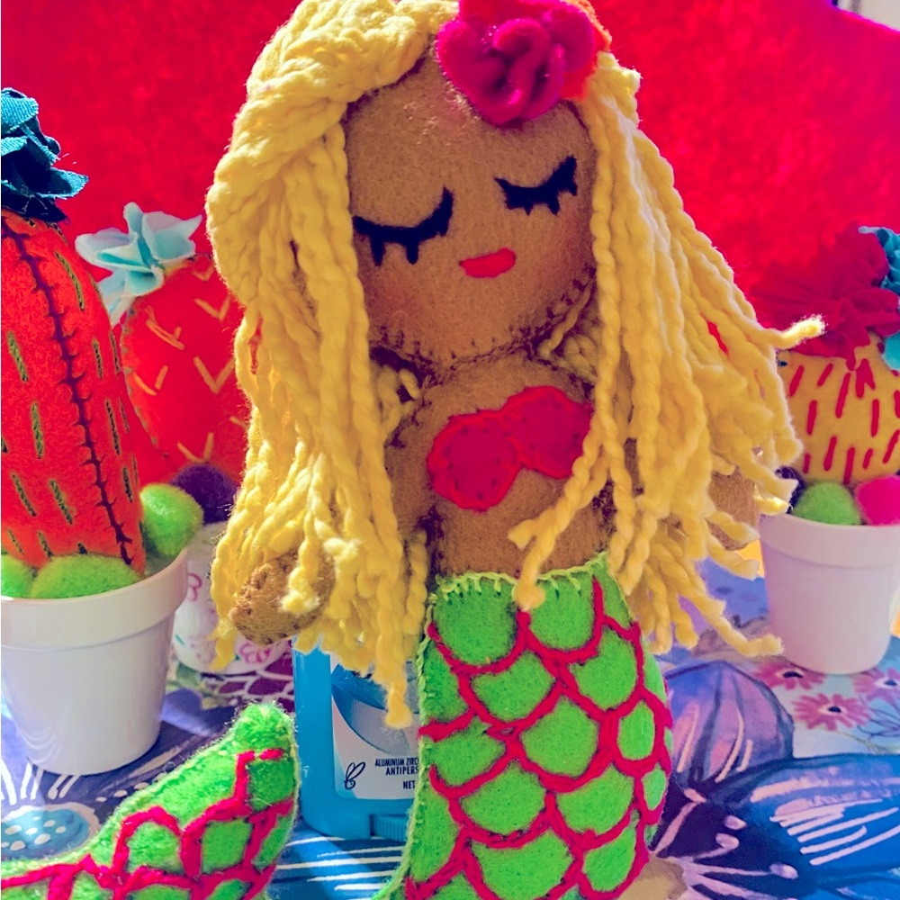 beautiful felt mermaid